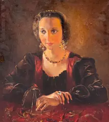 Ans Bouter (Haarlem, Holland) by Clara Klinghoffer, 1938, oil on canvas, sold Jun 2023