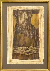 Patriarch II by David Aronson, tempera on paper, sold Sep 2023