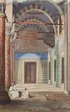 Cour de la mosquée Süleymaniye à Istanbul by Gustave Cluseret, Aquarelle et gouache, sold Jun 2022
