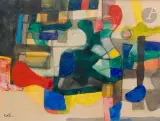 Composition by Maurice Estève, 1953, Aquarelle, sold Jun 2022