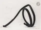 Undetermined line by Bernar Venet, 1987, Fusain, estompe et collage, sold Jun 2022