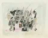 Animal fantastique by Victor Bauer, 1953, Aquarelle et encre signée et datée, sold Dec 2009