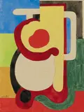 Composition by Auguste Herbin, 1929, Aquarelle, sold Dec 2009