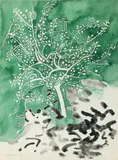 L'arbre by André Beaudin, 1965, Aquarelle, sold Dec 2009
