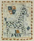 Cheval pommelé by Roger Bissière, Gouache, sold Dec 2009
