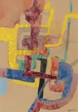 Sans titre, bleu, jaune, vert et rouge by Maurice Estève, Aquarelle gouachée, sold Dec 2009