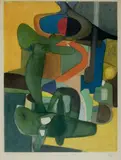 L'envol by Maurice Estève, 1958, Lithographie en couleurs, sold Dec 2009