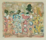 La ville by Maurice Estève, Gouache, sold Dec 2009