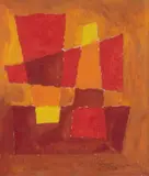 Sans titre, fond orange by Léon Gischia, Gouache, sold Dec 2009
