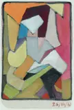 Composition by Jean Lescure, 1963, Gouache, sold Dec 2009