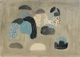 Le marché by Zoran Mušič, 1953, Aquarelle gouachée, sold Dec 2009