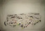 Paysage by Zoran Mušič, 1967, Fusain et pastel, sold Dec 2009