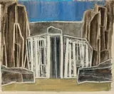 Scène imaginaire dans un décor idéal by Raoul Ubac, vers 1948, Gouache, sold Dec 2009