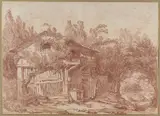 La maisonnette by Jean-Honoré Fragonard, Sanguine, sold Jun 2009