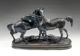 L'accolade by Pierre-Jules Mêne, 1865, Bronze à patine sombre, sold Jun 2009