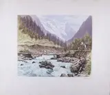L'Arve au dessus d'Argentières by Joanny Drevet, Aquatinte signée en bas à droite et numéroté, sold Dec 2021
