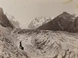 Glacier Karagon (Haut-Caucase) by Vittorio Sella, Tirage argentique collé sur carton, portant le cachet à sec du photographe en bas à droite, sold Dec 2021