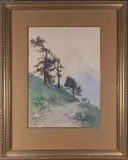 Le Cervin Projet pour l'affiche publicitaire by René Péan, Aquarelle signée, sold Dec 2021
