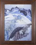 Refuge de l'aigle by Robert Hofer, Aquarelle signée en bas à droite, sold Dec 2021