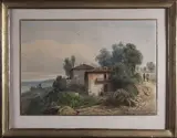 Environs de Berre (Bouches du Rhône). Vers 1850 by Louis-Auguste Lapito, Aquarelle, sold Dec 2021
