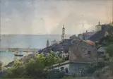 Vue de Menton by Philibert Florence, Aquarelle signée en bas à droite, sold Dec 2021