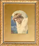 Tête du Christ en croix by Philibert Florence, Aquarelle signée en bas à gauche, sold Dec 2021