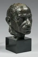 Tête d'homme by Albert Féraud, 1957, Épreuve en bronze patiné, sold Dec 2018
