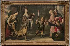 Salomé présentant la tête de Saint Jean Baptiste by Claude Vignon, Toile, sold Dec 2018