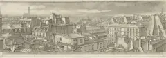 Côté sud, rue Livingstone. 1996 by Erik Desmazieres, Eau-forte et aquatinte sur vélin, sold Nov 2018