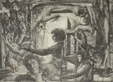 Chaos. 1988 by Erik Desmazieres, Eau-forte et aquatinte sur vélin, sold Nov 2018