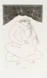 Étreinte. Couple enlacé. Deux planches pour illustrer Les Mythologies de M. Tournier by Pierre-Yves Trémois, Pointe sèche et aquatinte, sold Nov 2018
