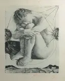Le Surhomme. 1961 by Pierre-Yves Trémois, Lithographie en ton verdâtre d’un tirage à petit nombre, sold Nov 2018