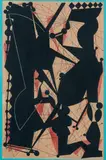 Selbstportrait aus der série der Telefonzeichnungen by Urs Lüthi, 1985, Gouache, sold Oct 2018