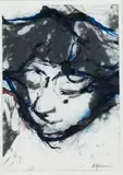 Goya série, N°61 by Arnulf Rainer, 1983, Technique mixte sur photographie, sold Oct 2018