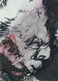 Goya série, N°71 by Arnulf Rainer, Technique mixte sur photographie, sold Oct 2018