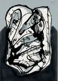 Sans titre by Antonio Saura Atarés, 1979, Encre et gouache, sold Oct 2018