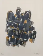Composition by Raoul Ubac, 1950, Lithographie, sold Jan 2019