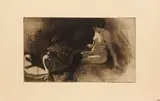 Léda by Louis Legrand, Eau-forte, pointe sèche et aquatinte, sold Oct 2010