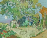 Villa sur les hauteurs d’Alger by Léon Cauvy, Gouache, sold Jun 2018