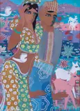 Le couple by Ali Ben Salem, Gouache, sold Jun 2018