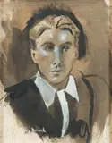 Portrait de jeune homme by Christian Bérard, Gouache et encre sur papier, sold Oct 2011