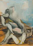 Le repos by Ossip Zadkine, 1942, Gouache sur papier, sold Oct 2011
