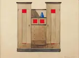 Meuble by M.louis Baugniet, vers 1950, Aquarelle et gouache sur papier, sold Sep 2011