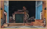et MARIA LAGORIO (1893-1979) Intérieur aux machines by Nicolas Iszelenov, 1925, Gouache sur papier, sold Sep 2011