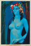 Jeune femme à la couronne de fleurs by Félix Labisse, Lithographie en couleur, sold Sep 2011