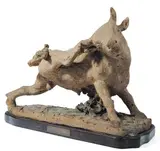 Sculpture "Taureau by Jean René Gauguin, Terre cuite et socle en bois (cartouche), sold Sep 2011