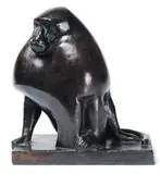 Singe assis by Georges Lucien Guyot, Épreuve en bronze patiné, sold Jun 2011