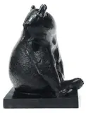 Ours tête tournée by Georges Lucien Guyot, Épreuve en bronze patiné, sold Jun 2011