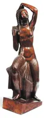 Femme by Ernest Wynants, vers 1925, Bronze à patine brune et or, sold Jun 2011
