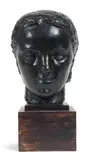 Portrait de jeune fille by Paul Belmondo, Epreuve en bronze à patine brune, sold Jun 2011